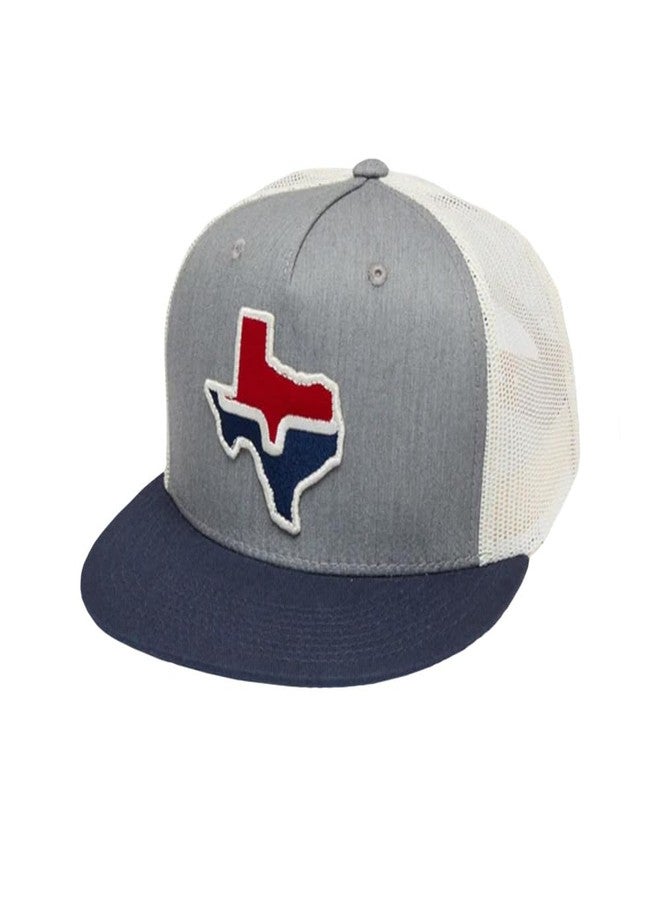 Kimes Ranch Adjustable Snapback Hats Texas Trucker Caps/Grey Heather
